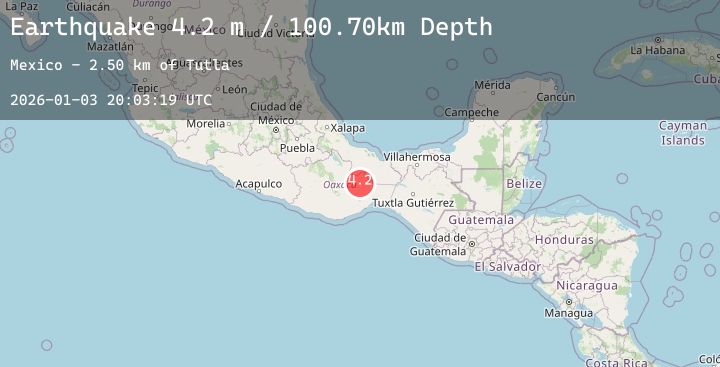 Map of OAXACA, MEXICO
