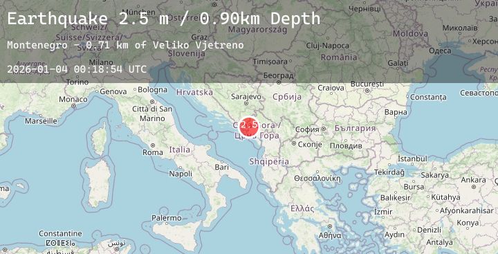 Map of BOSNIA AND HERZEGOVINA