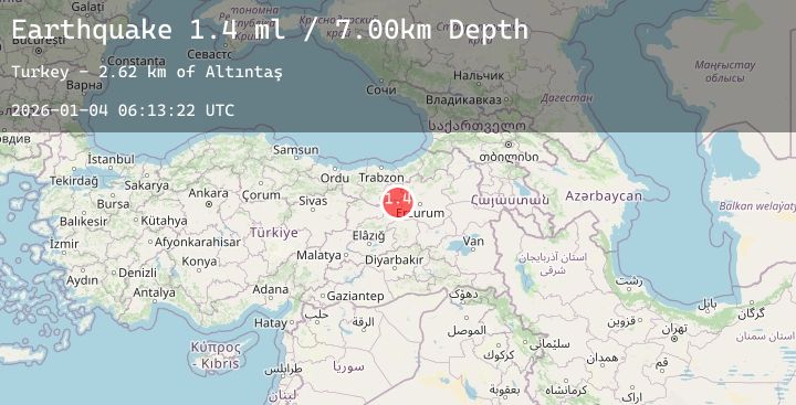 Map of EASTERN TURKEY