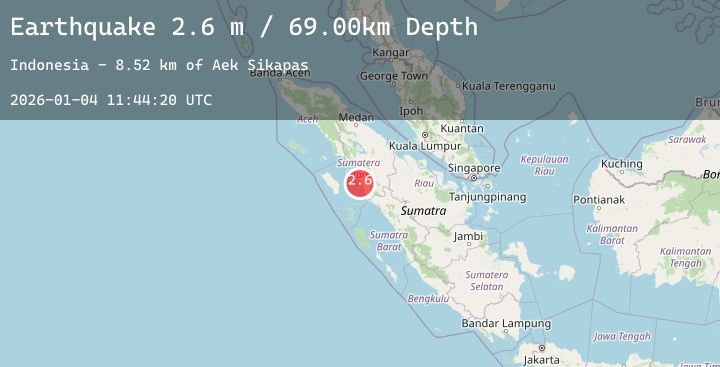 Map of NORTHERN SUMATRA, INDONESIA