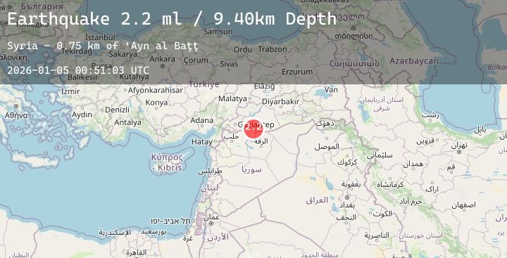 Map of TURKEY-SYRIA BORDER REGION