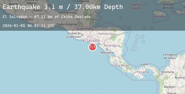 Map of OFFSHORE EL SALVADOR
