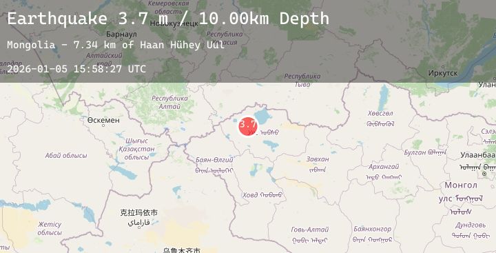 Map of WESTERN MONGOLIA