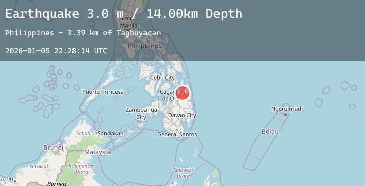 Map of MINDANAO, PHILIPPINES