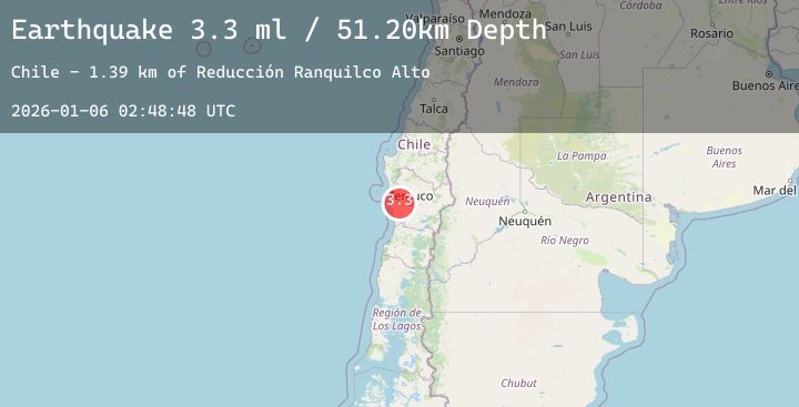 Map of ARAUCANIA, CHILE