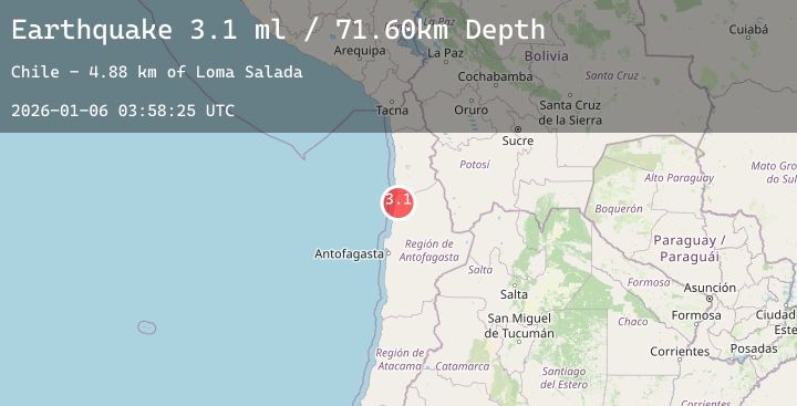 Map of ANTOFAGASTA, CHILE