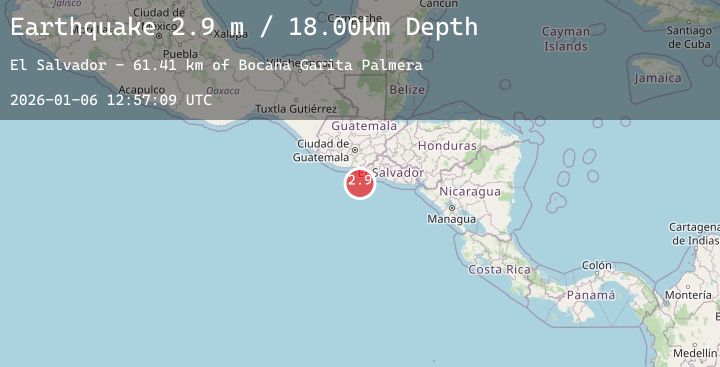 Map of OFFSHORE EL SALVADOR