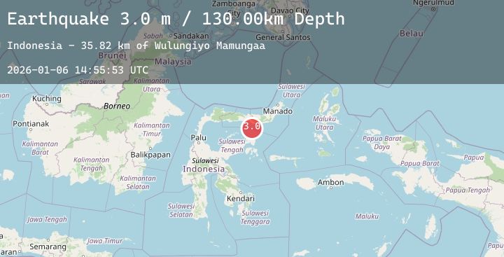 Map of MINAHASA, SULAWESI, INDONESIA