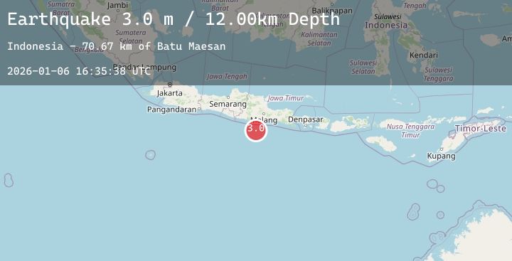 Map of JAVA, INDONESIA