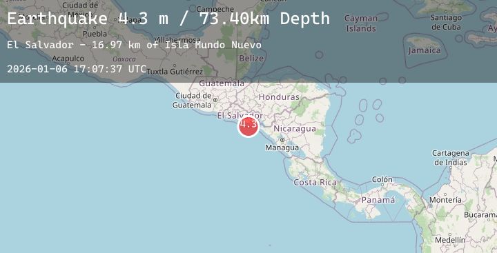 Map of OFFSHORE EL SALVADOR