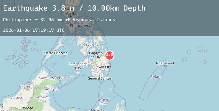 Map of MINDANAO, PHILIPPINES