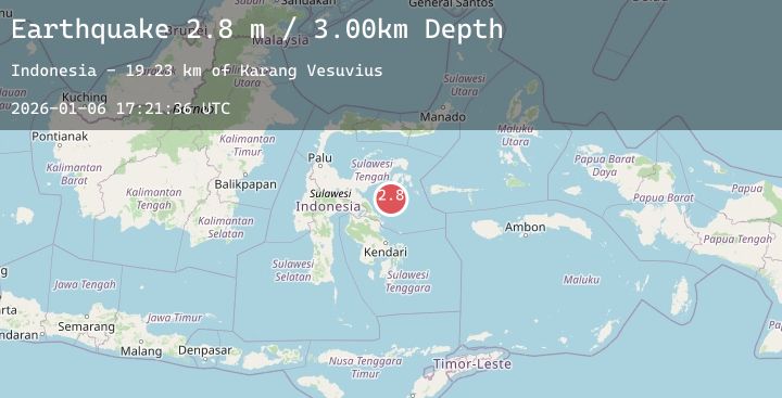 Map of SULAWESI, INDONESIA