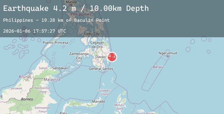 Map of MINDANAO, PHILIPPINES