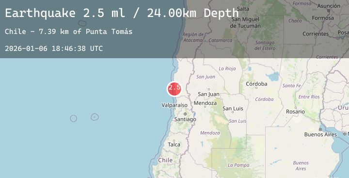 Map of OFFSHORE COQUIMBO, CHILE