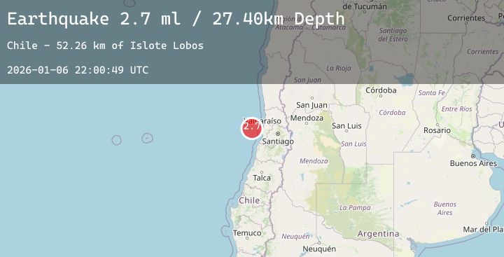 Map of OFFSHORE VALPARAISO, CHILE