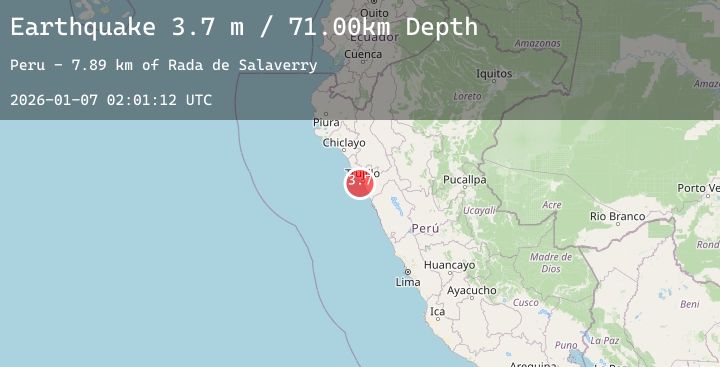 Map of NEAR COAST OF NORTHERN PERU