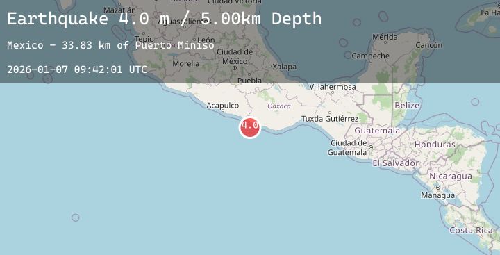 Map of OFFSHORE OAXACA, MEXICO