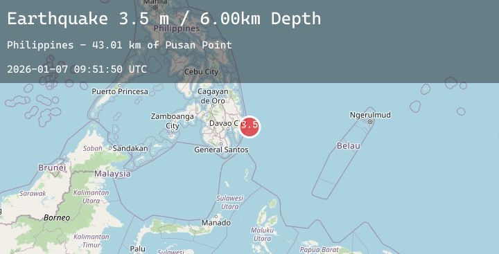 Map of MINDANAO, PHILIPPINES