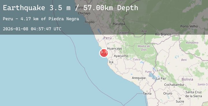 Map of NEAR COAST OF CENTRAL PERU