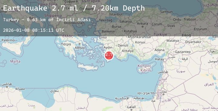 Map of DODECANESE IS.-TURKEY BORDER REG