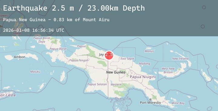 Map of NEW GUINEA, PAPUA NEW GUINEA