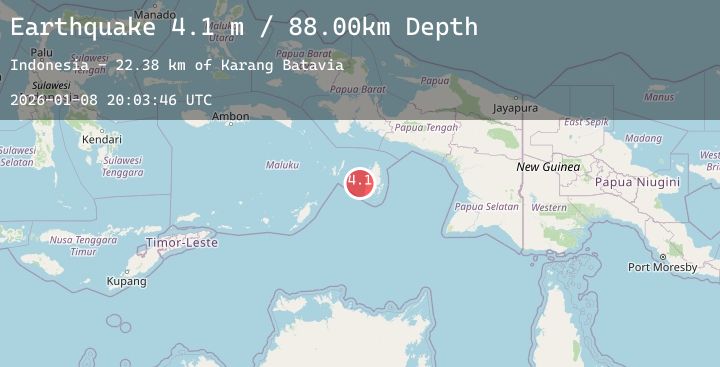 Map of KEPULAUAN ARU REGION, INDONESIA
