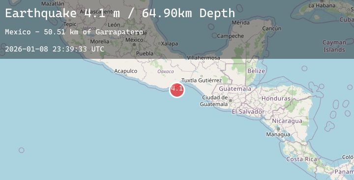 Map of OFFSHORE OAXACA, MEXICO