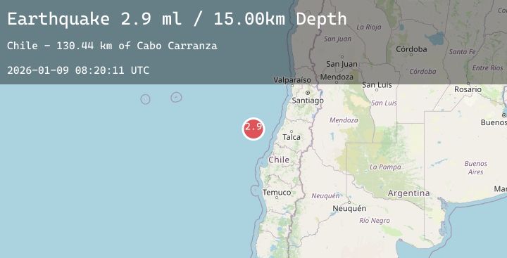 Map of OFF COAST OF MAULE, CHILE