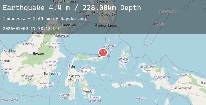 Map of MINAHASA, SULAWESI, INDONESIA