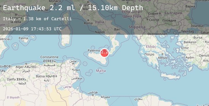 Map of SICILY, ITALY