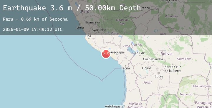 Map of NEAR COAST OF SOUTHERN PERU