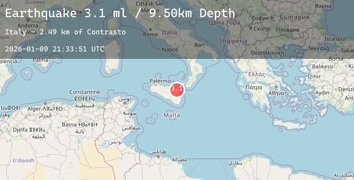 Map of SICILY, ITALY