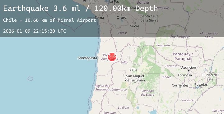 Map of ANTOFAGASTA, CHILE