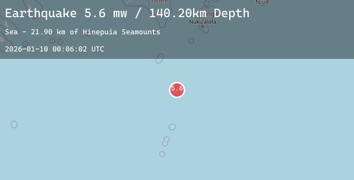 Map of SOUTH OF FIJI ISLANDS