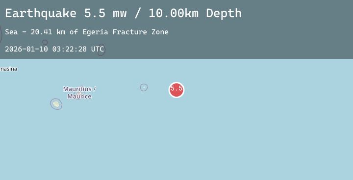 Map of MAURITIUS - REUNION REGION