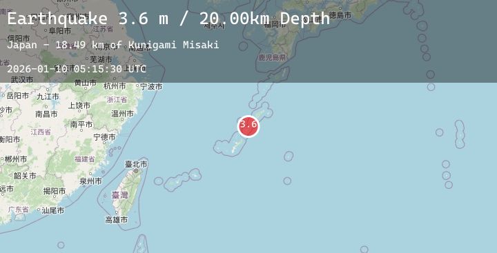 Map of RYUKYU ISLANDS, JAPAN