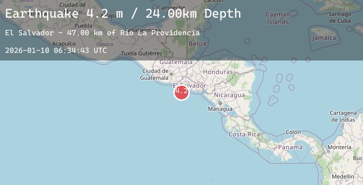 Map of OFFSHORE EL SALVADOR