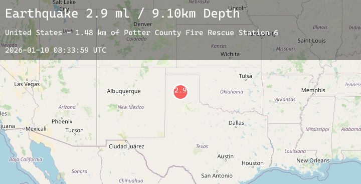 Map of TEXAS PANHANDLE REGION