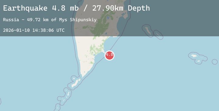 Map of OFF EAST COAST OF KAMCHATKA
