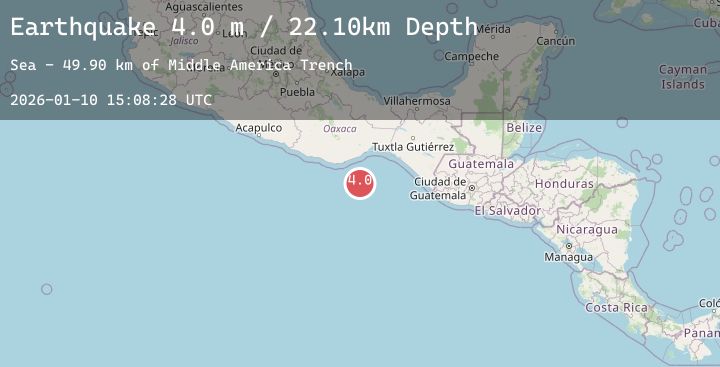 Map of OFF COAST OF OAXACA, MEXICO