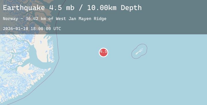 Map of JAN MAYEN ISLAND REGION