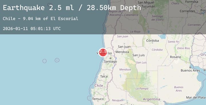 Map of OFFSHORE VALPARAISO, CHILE