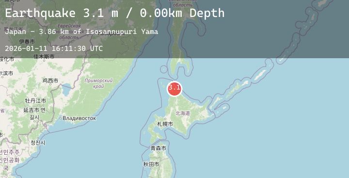 Map of HOKKAIDO, JAPAN REGION