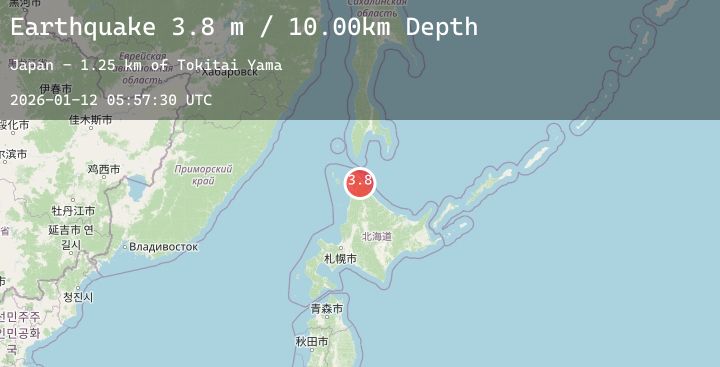 Map of HOKKAIDO, JAPAN REGION