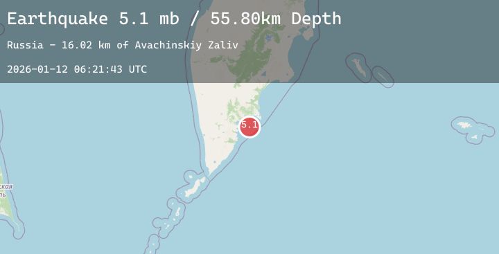 Map of OFF EAST COAST OF KAMCHATKA