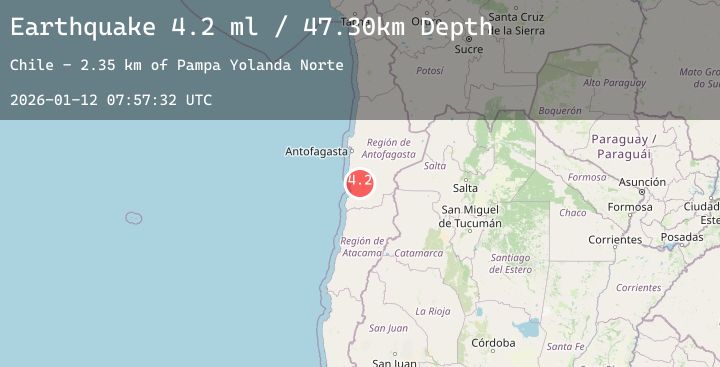 Map of ANTOFAGASTA, CHILE