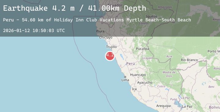 Map of OFF COAST OF NORTHERN PERU