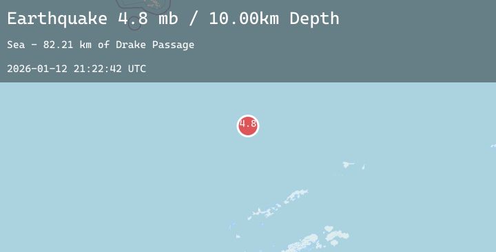 Map of DRAKE PASSAGE