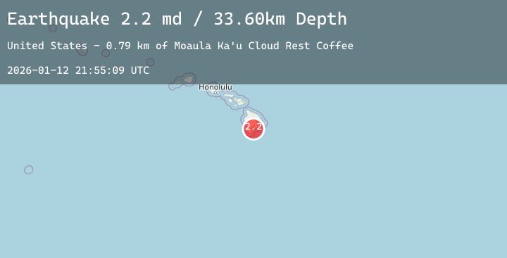 Map of ISLAND OF HAWAII, HAWAII