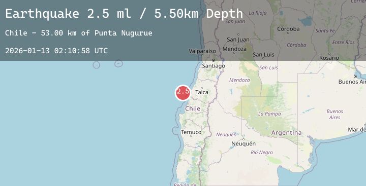 Map of OFFSHORE MAULE, CHILE